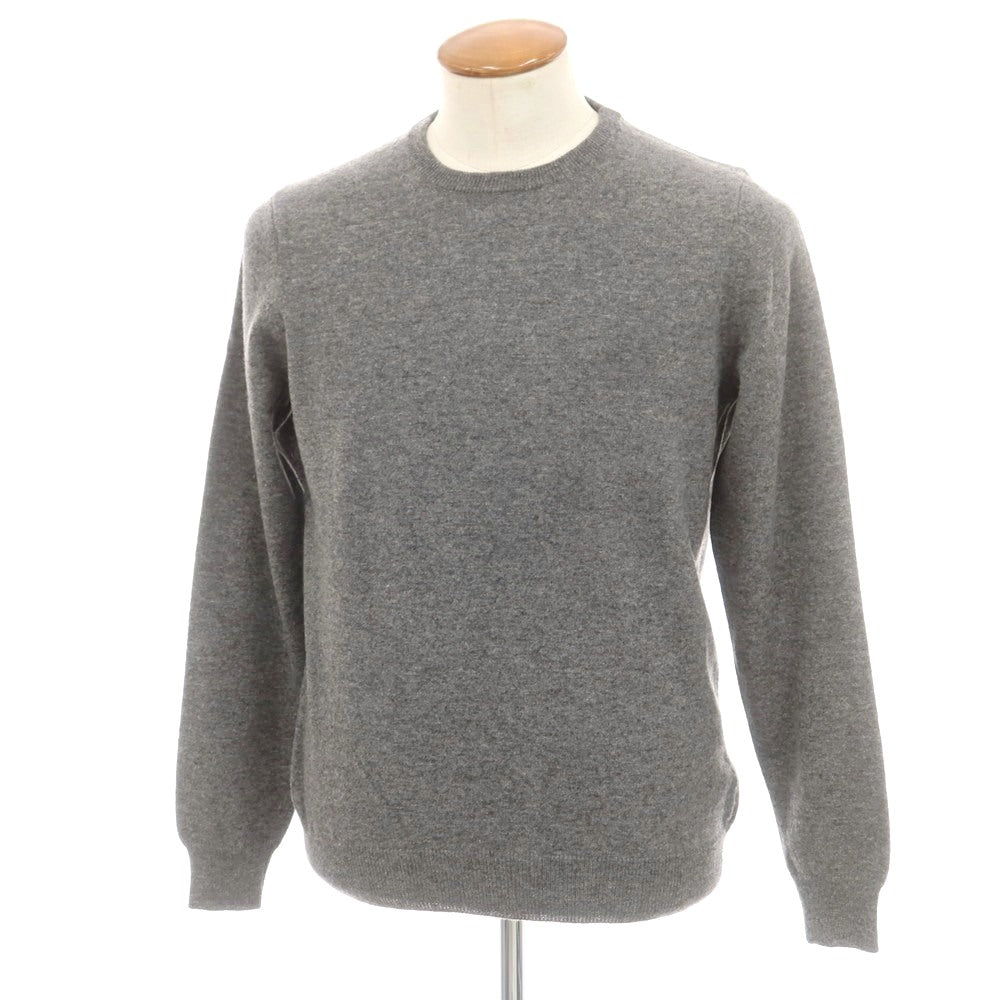 【中古】ザノーネ ZANONE ウールカシミヤ クルーネック プルオーバーニット メランジグレー【 48 】【 状態ランクB 】【 メンズ 】