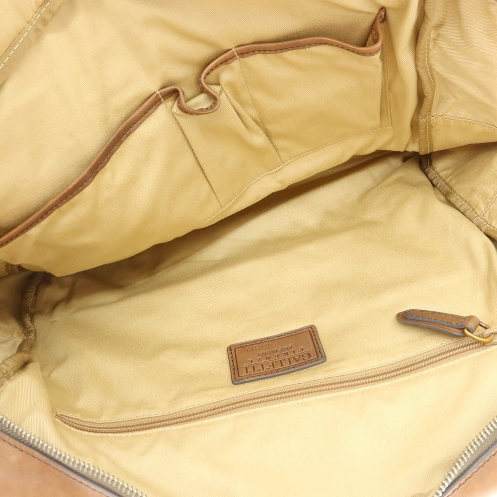【中古】ガレッティ Galletti レザー ブリーフケース ブラウンxレッド【 状態ランクC 】【 メンズ 】