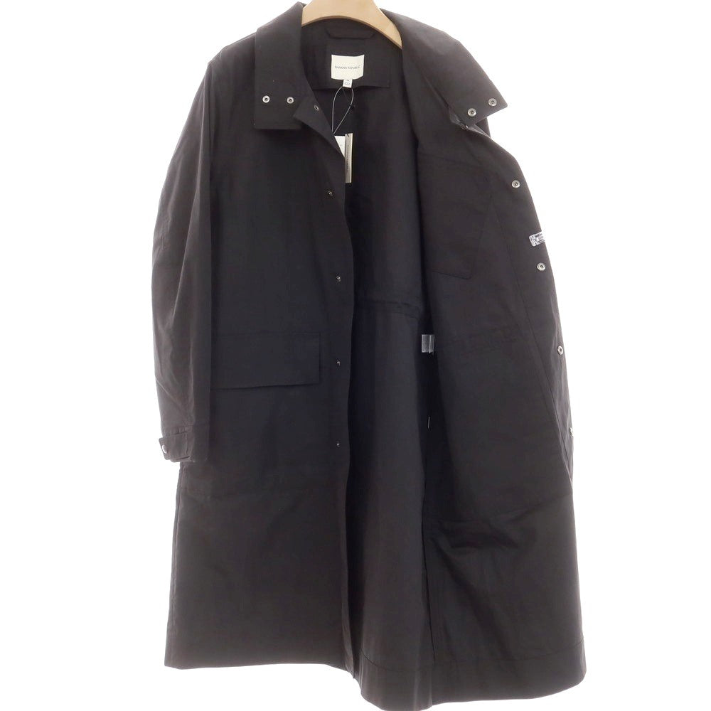 【中古】バナナリパブリック Banana Republic 2025年春夏 コットンナイロン コート ブラック【 M 】【 状態ランクB 】【 メンズ 】