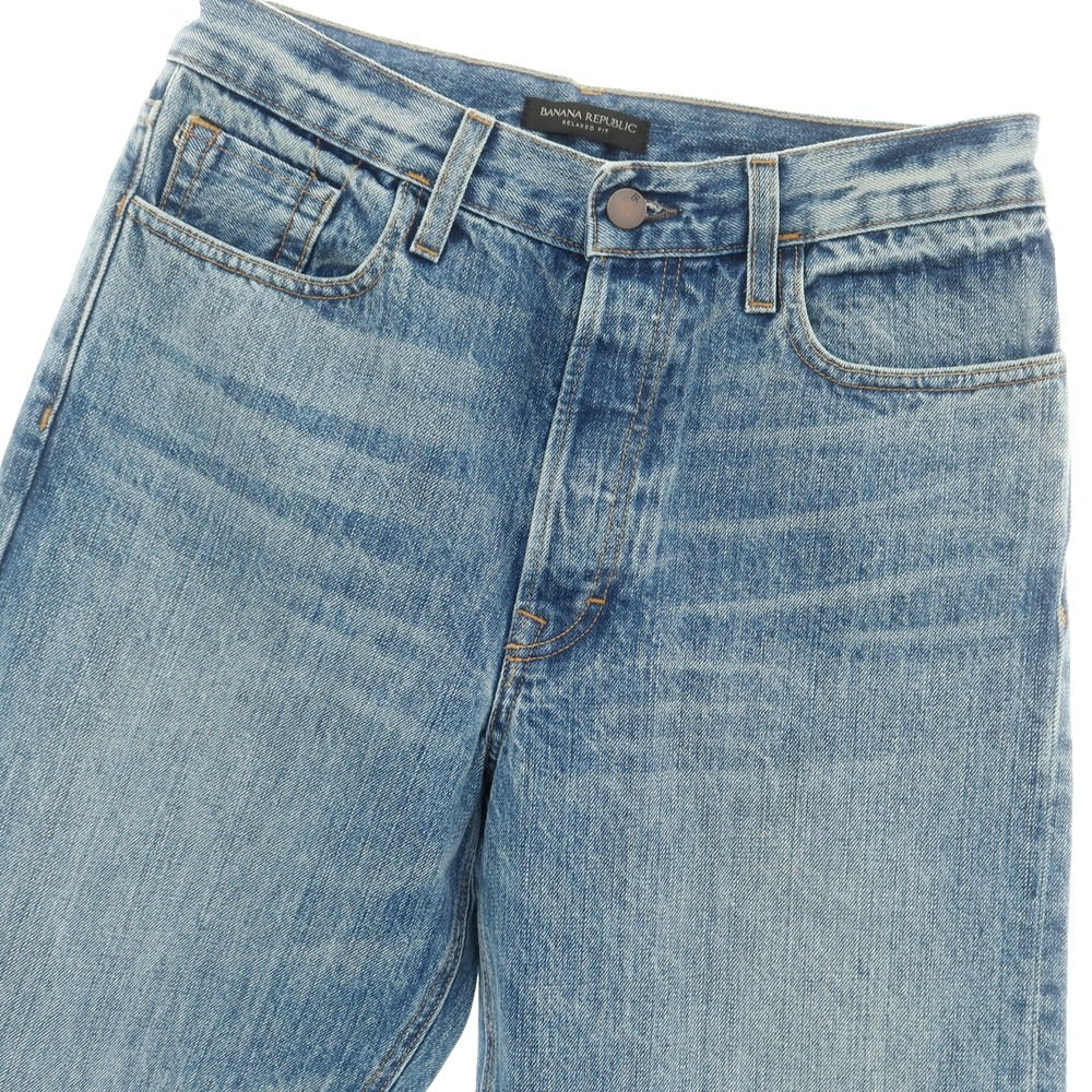 【中古】バナナリパブリック Banana Republic コットンリネン デニムパンツ ジーンズ ブルー【 28 】【 状態ランクA 】【 メンズ 】