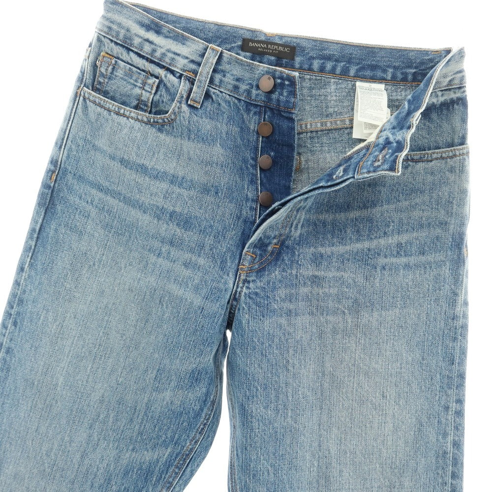 【中古】バナナリパブリック Banana Republic コットンリネン デニムパンツ ジーンズ ブルー【 28 】【 状態ランクA 】【 メンズ 】