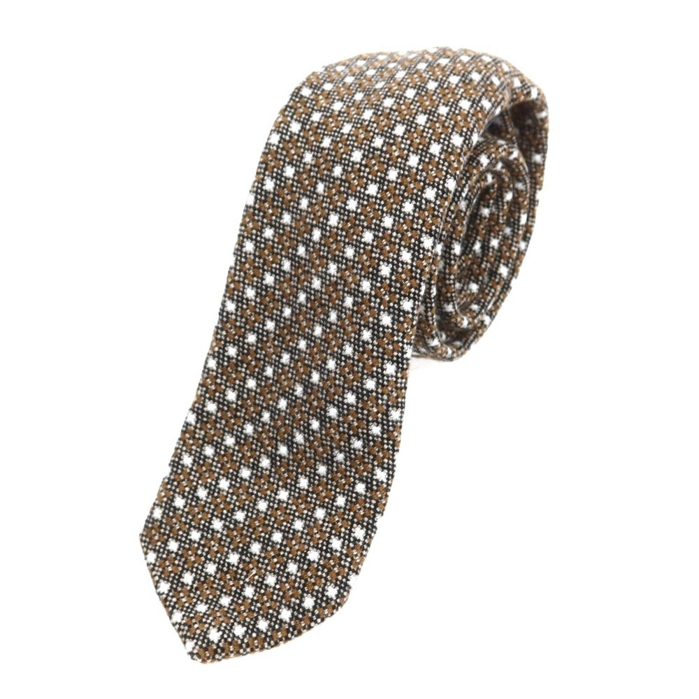 【新品】ニッキー nicky カシミヤ 総柄 ネクタイ ブラウン系【 状態ランクN 】【 メンズ 】