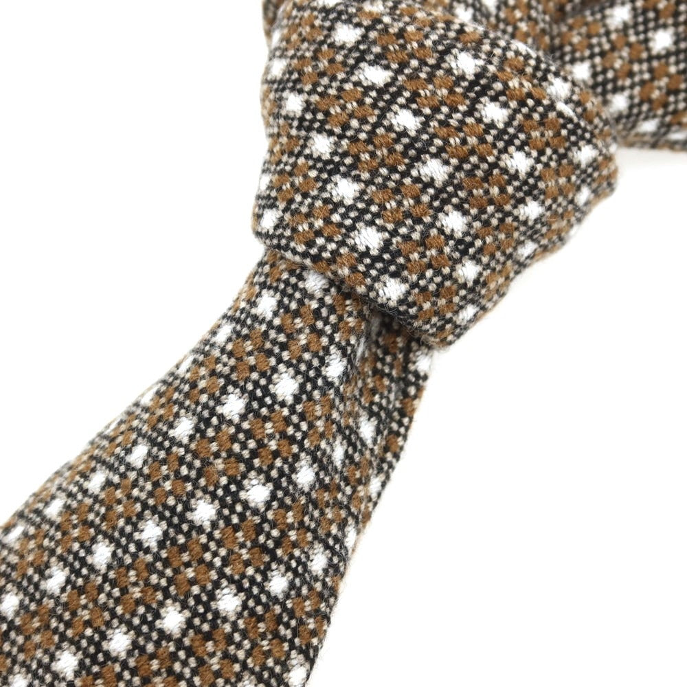 【新品】ニッキー nicky カシミヤ 総柄 ネクタイ ブラウン系【 状態ランクN 】【 メンズ 】