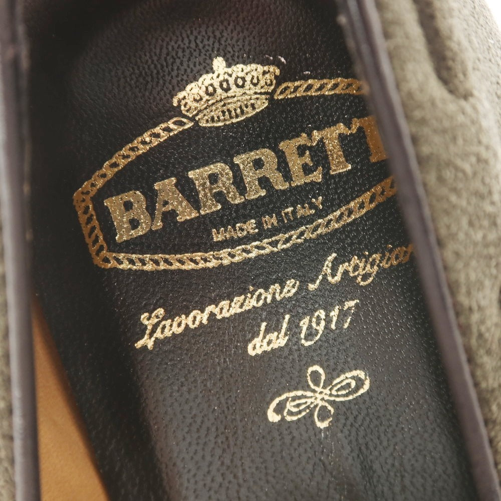 【新品】バレット BARRETT スエード タッセルローファー ダークグリーン【 6.5 】【 状態ランクN 】【 メンズ 】