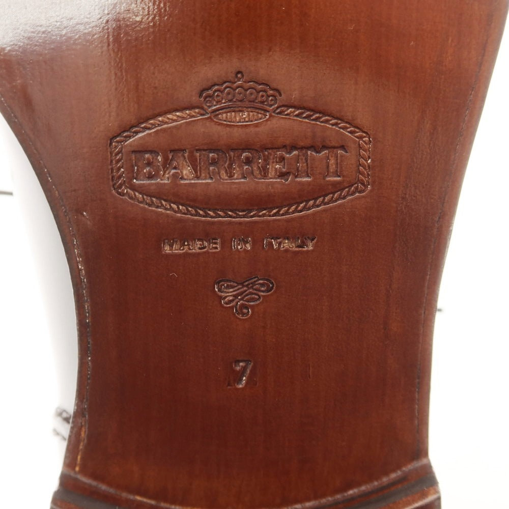 【新品】バレット BARRETT ガラスレザー Uチップ ドレスシューズ ブラックブラウン【 7 】【 状態ランクN 】【 メンズ 】