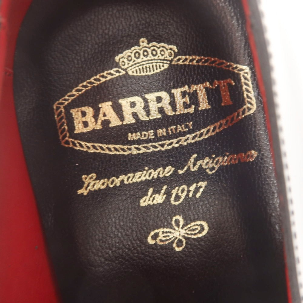 【新品】バレット BARRETT ガラスレザー プレーントゥ ドレスシューズ ブラックネイビー【 6.5 】【 状態ランクN 】【 メンズ 】