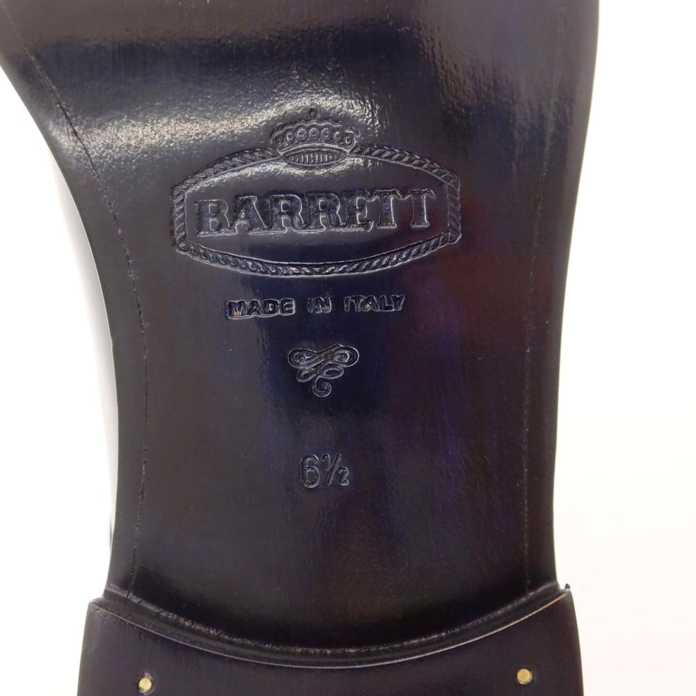 【新品】バレット BARRETT ガラスレザー プレーントゥ ドレスシューズ ブラックネイビー【 6.5 】【 状態ランクN 】【 メンズ 】