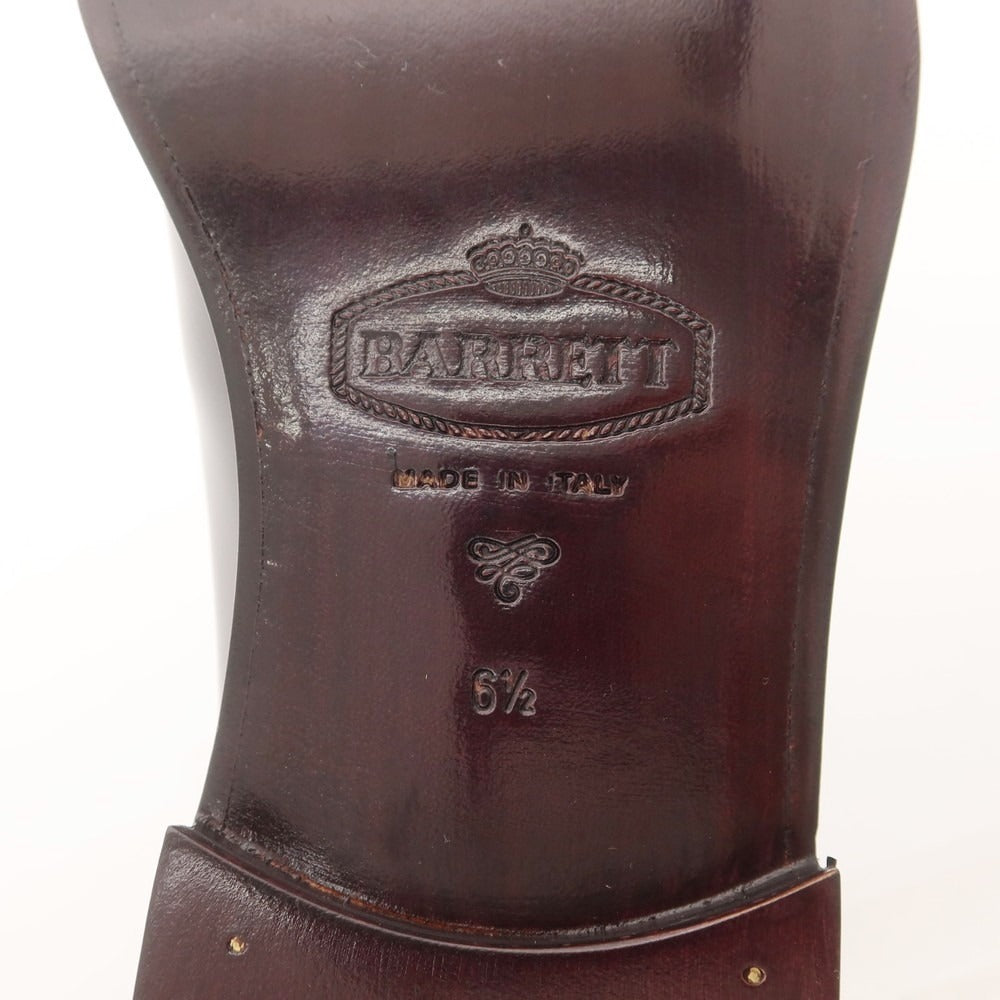 【新品】バレット BARRETT ガラスレザー プレーントゥ ドレスシューズ ブラック【 6.5 】【 状態ランクN 】【 メンズ 】