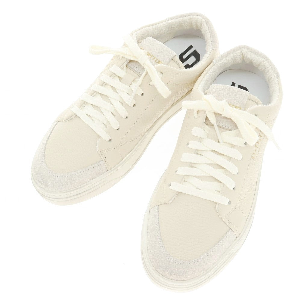 【新品アウトレット】ストックトン STOKTON Destroy-U シュリンクレザー スニーカー ライトベージュ【 40 】【 状態ランクN- 】【 メンズ 】