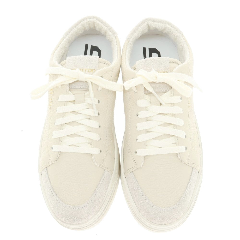 【新品アウトレット】ストックトン STOKTON Destroy-U シュリンクレザー スニーカー ライトベージュ【 40 】【 状態ランクN- 】【 メンズ 】