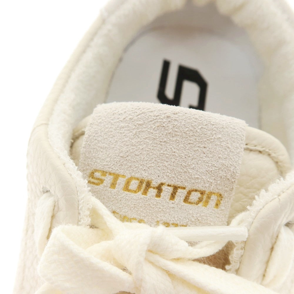 【新品アウトレット】ストックトン STOKTON Destroy-U シュリンクレザー スニーカー ライトベージュ【 40 】【 状態ランクN- 】【 メンズ 】