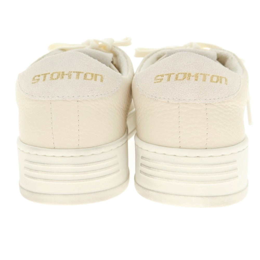 【新品アウトレット】ストックトン STOKTON Destroy-U シュリンクレザー スニーカー ライトベージュ【 44 】【 状態ランクN- 】【 メンズ 】