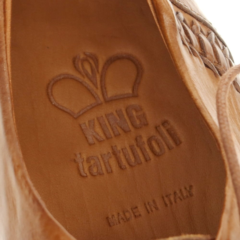 【新品】キング タルトフォリー King Tartufoli イントレチャート ダービーシューズ ライトブラウン【 40 】【 状態ランクN 】【 メンズ 】