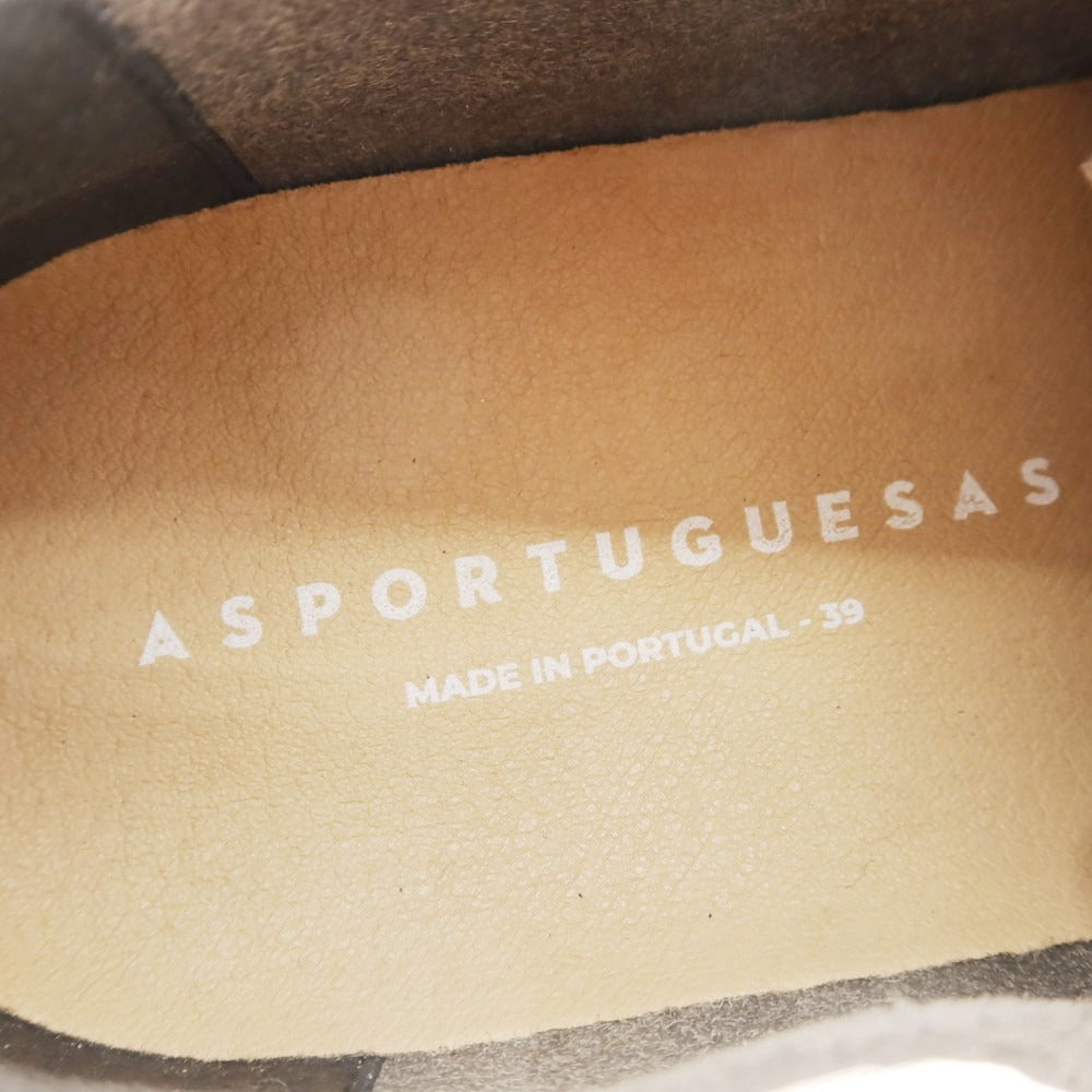 【新品】アズポートゲサス ASPORTUGUESAS エコレザー ローカット スニーカー ブラック【 39 】【 状態ランクN 】【 メンズ 】