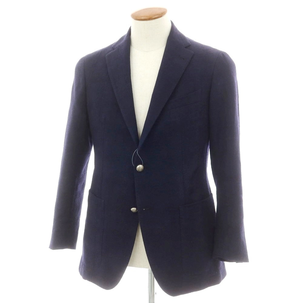 【中古】タリアトーレ TAGLIATORE ウール チェック織 テーラードジャケット ネイビー【 46 】【 状態ランクB 】【 メンズ 】