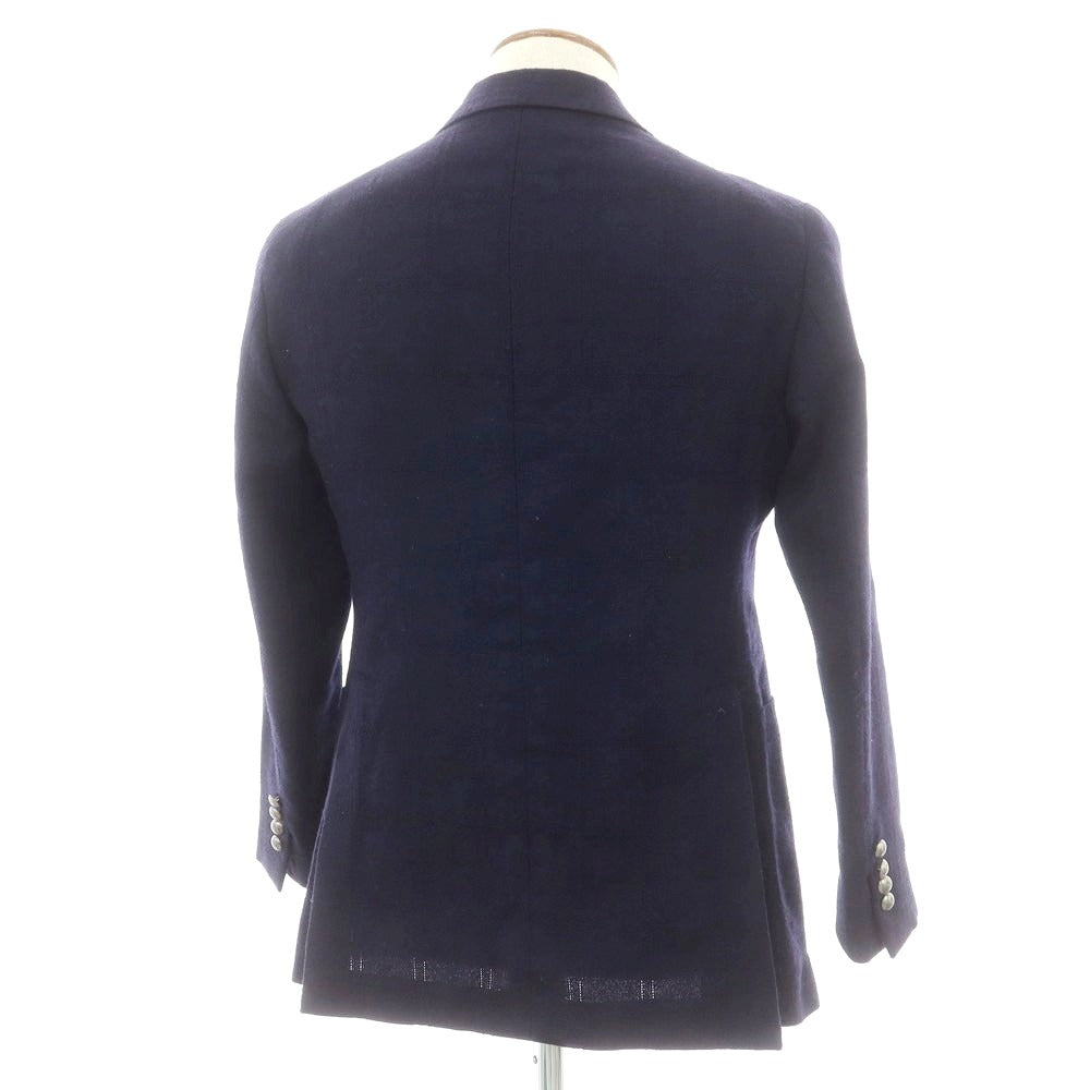 【中古】タリアトーレ TAGLIATORE ウール チェック織 テーラードジャケット ネイビー【 46 】【 状態ランクB 】【 メンズ 】