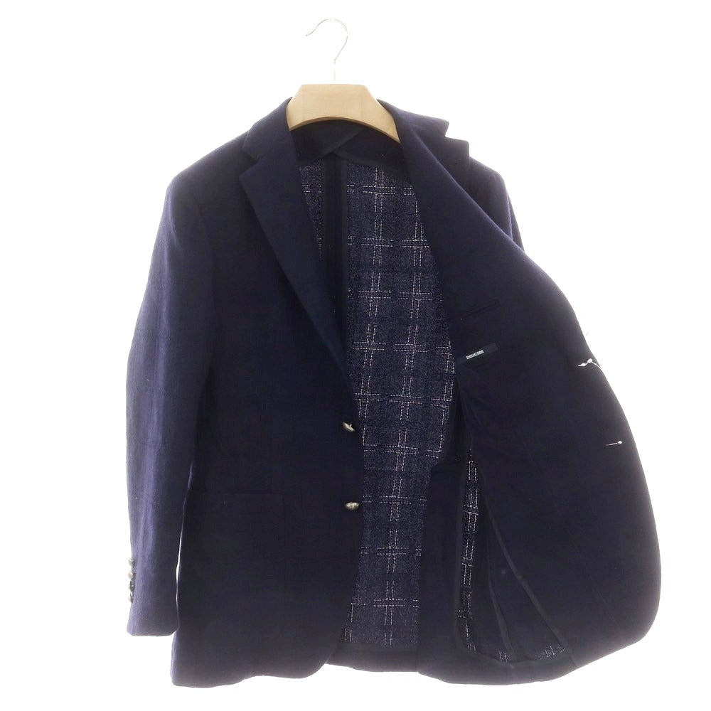 【中古】タリアトーレ TAGLIATORE ウール チェック織 テーラードジャケット ネイビー【 46 】【 状態ランクB 】【 メンズ 】