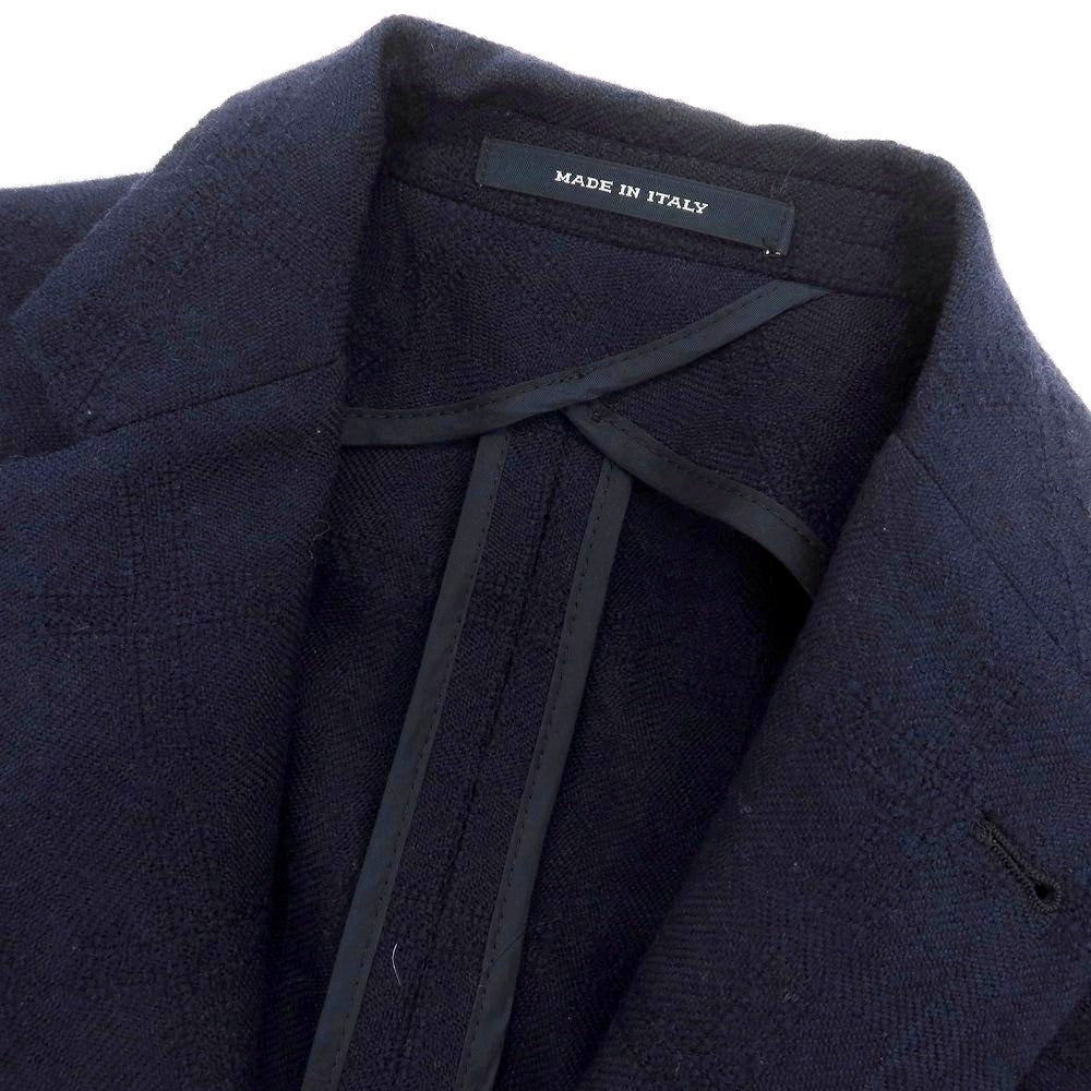 【中古】タリアトーレ TAGLIATORE ウール チェック織 テーラードジャケット ネイビー【 46 】【 状態ランクB 】【 メンズ 】