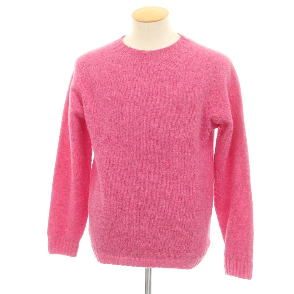 【中古】インバーアラン INVERALLAN ミドルゲージ ウール クルーネック プルオーバーニット ピンク【 38 】【 状態ランクC 】【 メンズ 】