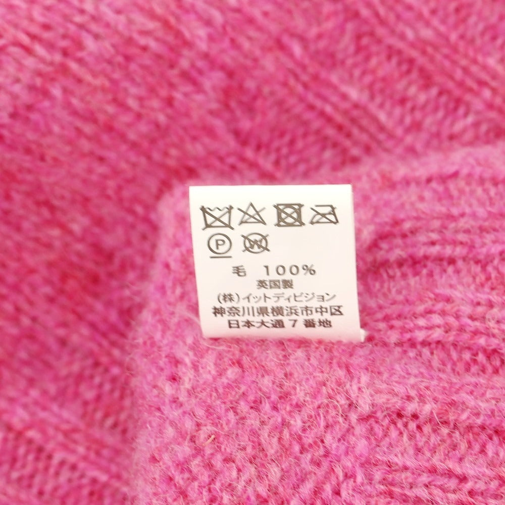 【中古】インバーアラン INVERALLAN ミドルゲージ ウール クルーネック プルオーバーニット ピンク【 38 】【 状態ランクC 】【 メンズ 】