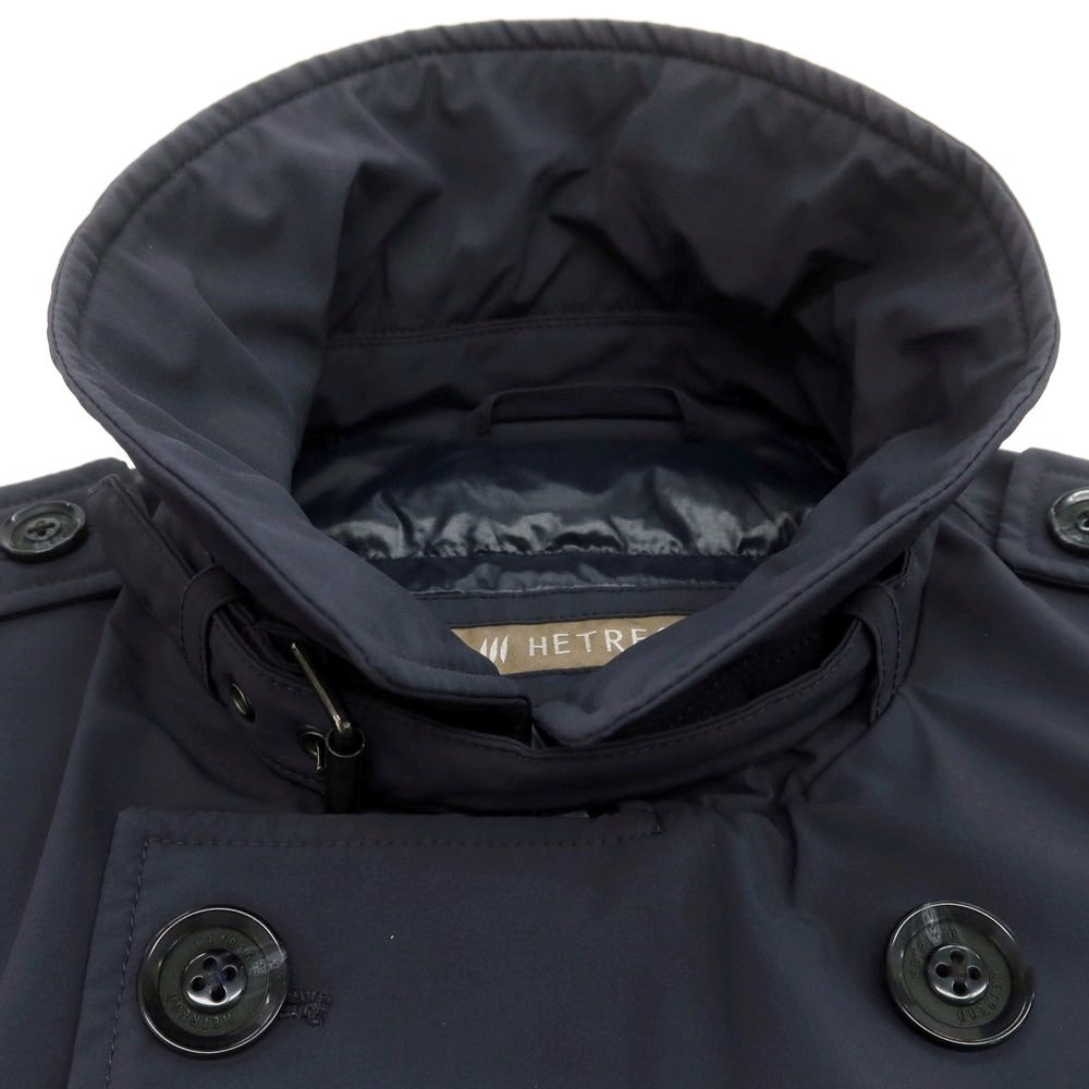 【中古】エトレゴ HETREGO ストレッチナイロン ダウンコート ネイビー【 48 】【 状態ランクC 】【 メンズ 】