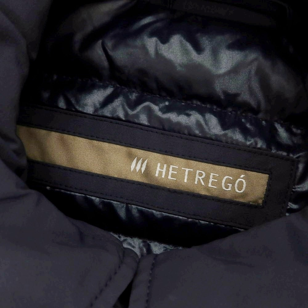 【中古】エトレゴ HETREGO ストレッチナイロン ダウンコート ネイビー【 48 】【 状態ランクC 】【 メンズ 】