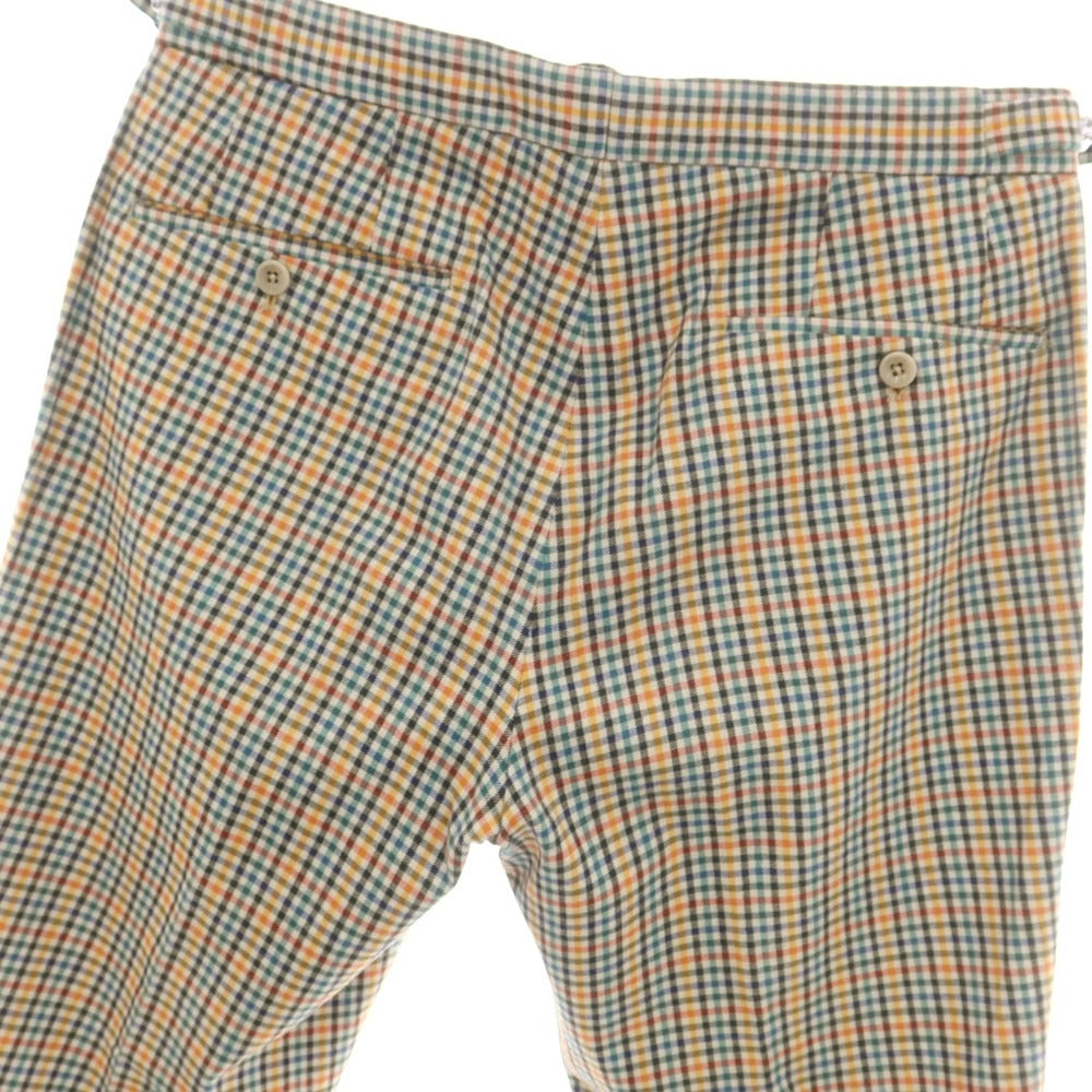 【中古】インコテックス INCOTEX ストレッチ コットン チェック カジュアルスラックスパンツ マルチカラー【 46 】【 状態ランクB 】【 メンズ 】