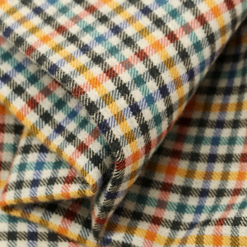 【中古】インコテックス INCOTEX ストレッチ コットン チェック カジュアルスラックスパンツ マルチカラー【 46 】【 状態ランクB 】【 メンズ 】