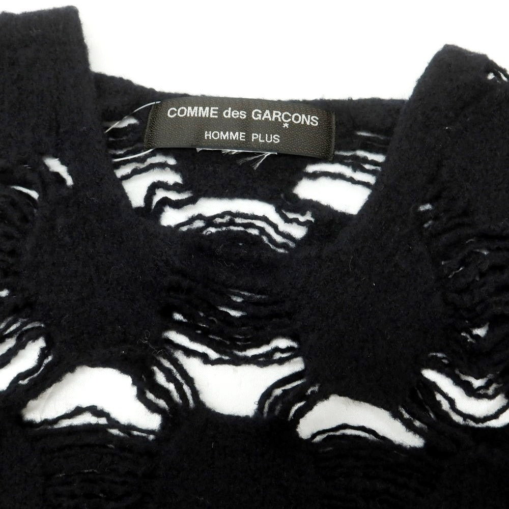 【中古】コムデギャルソンオムプリュス COMME des GARCONS HOMME PLUS 2024年秋冬 プルオーバーニット ブラック【 表記なし(M位) 】【 状態ランクA 】【 メンズ 】