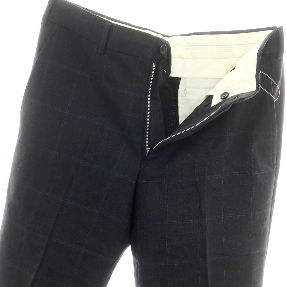 【中古】コムデギャルソン オムドゥ COMME des GARCONS HOMME DEUX ウール チェック ドレススラックスパンツ ダークグレー【 M 】【 状態ランクA 】【 メンズ 】