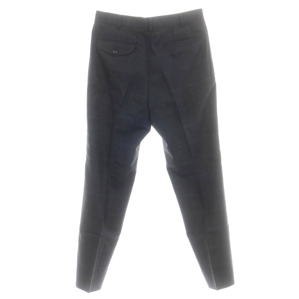 【中古】コムデギャルソン オムドゥ COMME des GARCONS HOMME DEUX ウール チェック ドレススラックスパンツ ダークグレー【 M 】【 状態ランクA 】【 メンズ 】