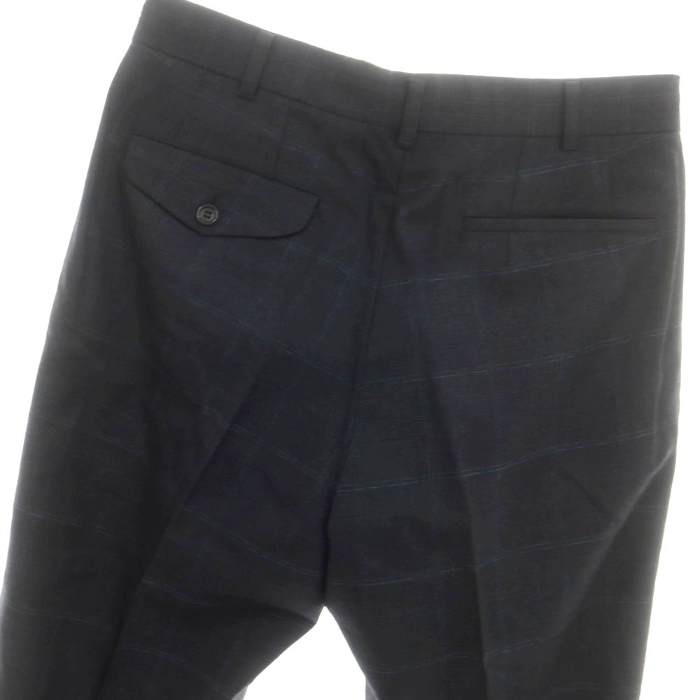 【中古】コムデギャルソン オムドゥ COMME des GARCONS HOMME DEUX ウール チェック ドレススラックスパンツ ダークグレー【 M 】【 状態ランクA 】【 メンズ 】