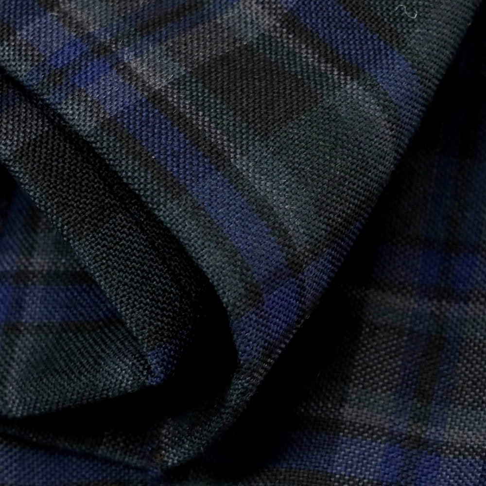 【中古】コムデギャルソン オムドゥ COMME des GARCONS HOMME DEUX 2015年春夏 ウール チェック カジュアルスラックスパンツ ダークグレイッシュグリーンxブルー系【 XS 】【 状態ランクB 】【 メンズ 】