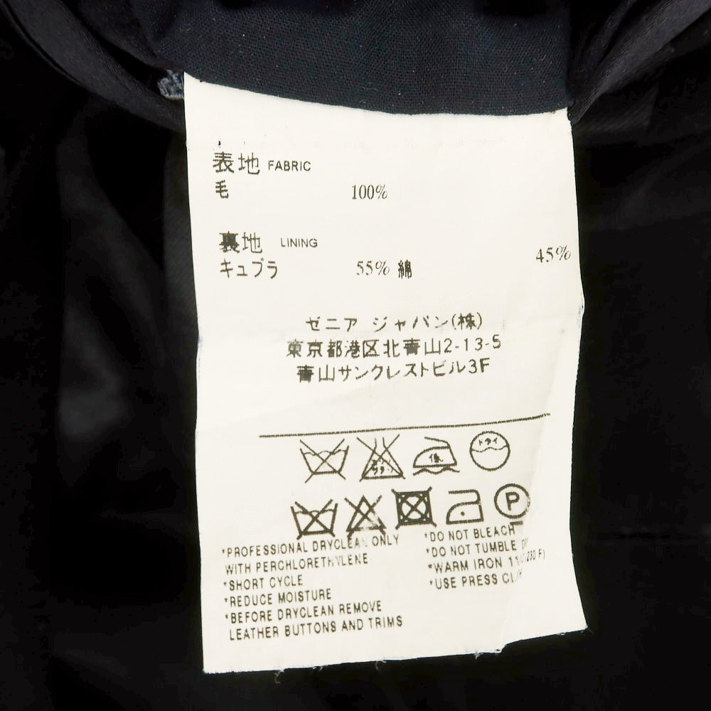 【中古】ジーゼニア Z Zegna ウール チェスターフィールドコート ブラック【 48 】【 状態ランクC 】【 メンズ 】
