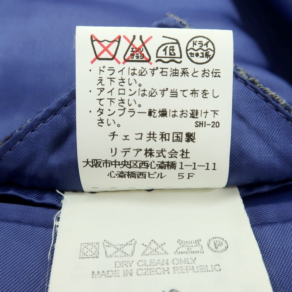 【中古】ガブリエレ パジーニ Gabriele Pasini ウール チェック テーラードジャケット ダークブルーxグレー【 46 】【 状態ランクB 】【 メンズ 】