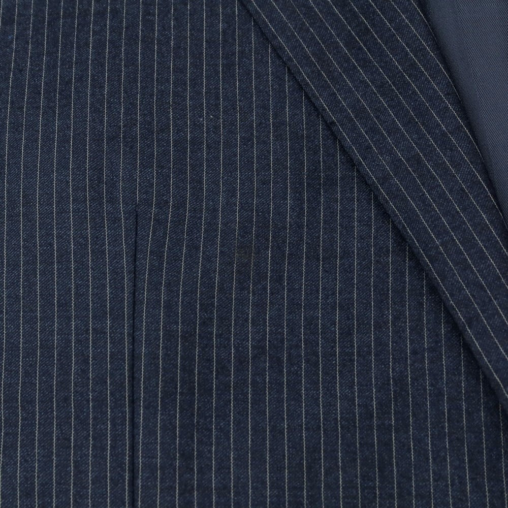 【中古】コルネリアーニ CORNELIANI ウールカシミヤ ストライプ 2つボタンスーツ ネイビーxホワイト【 50 】【 状態ランクC 】【 メンズ 】