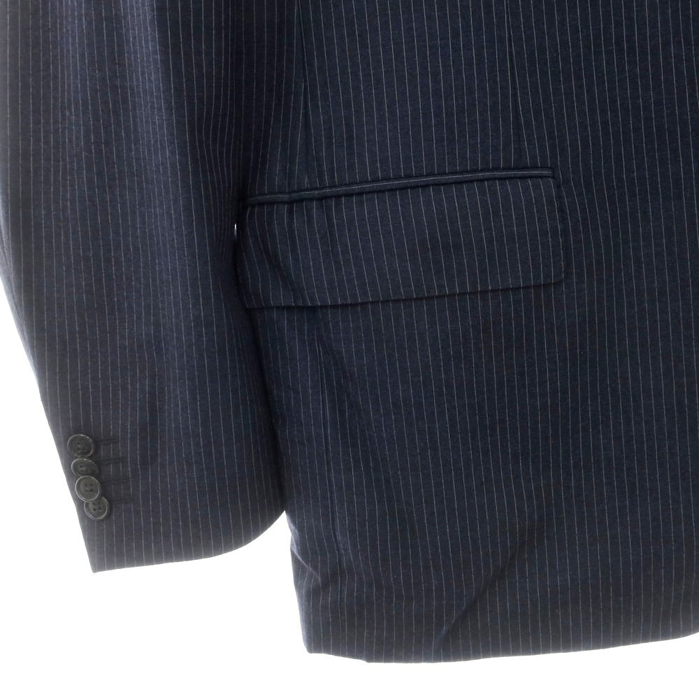 【中古】コルネリアーニ CORNELIANI ウールカシミヤ ストライプ 2つボタンスーツ ネイビーxホワイト【 50 】【 状態ランクC 】【 メンズ 】