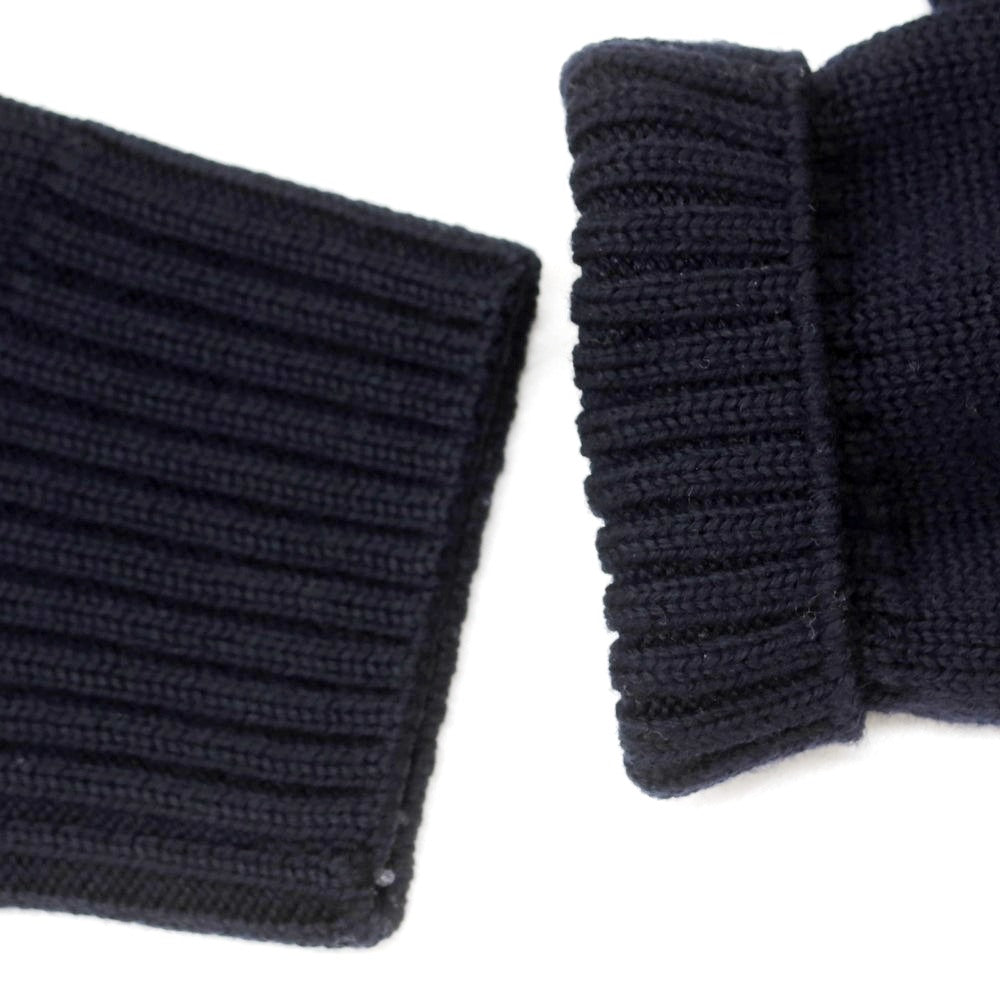 【中古】ブイネック VNECK ウール ハーフジップ プルオーバーニット ネイビー【 46 】【 状態ランクC 】【 メンズ 】