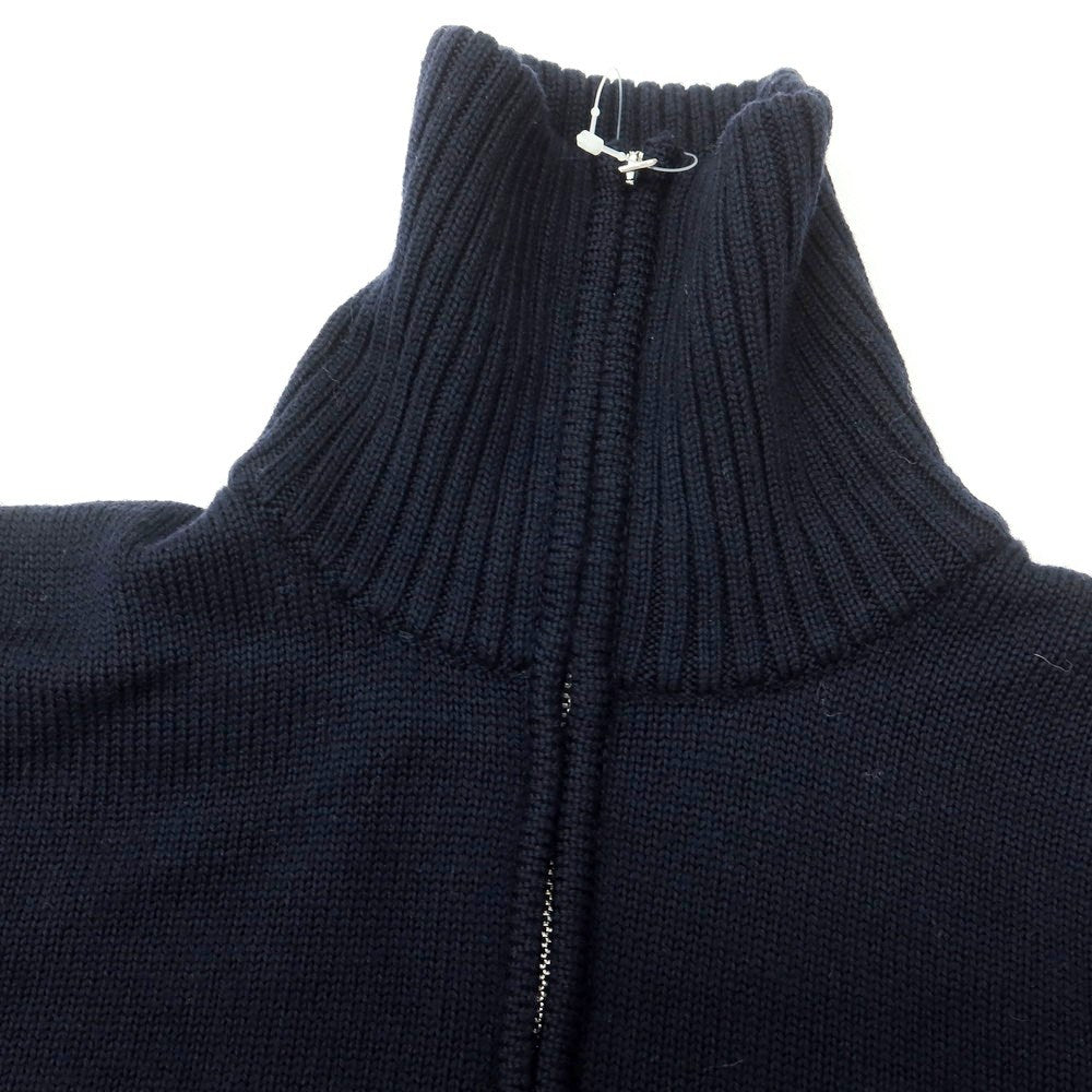 【中古】ブイネック VNECK ウール ハーフジップ プルオーバーニット ネイビー【 46 】【 状態ランクC 】【 メンズ 】