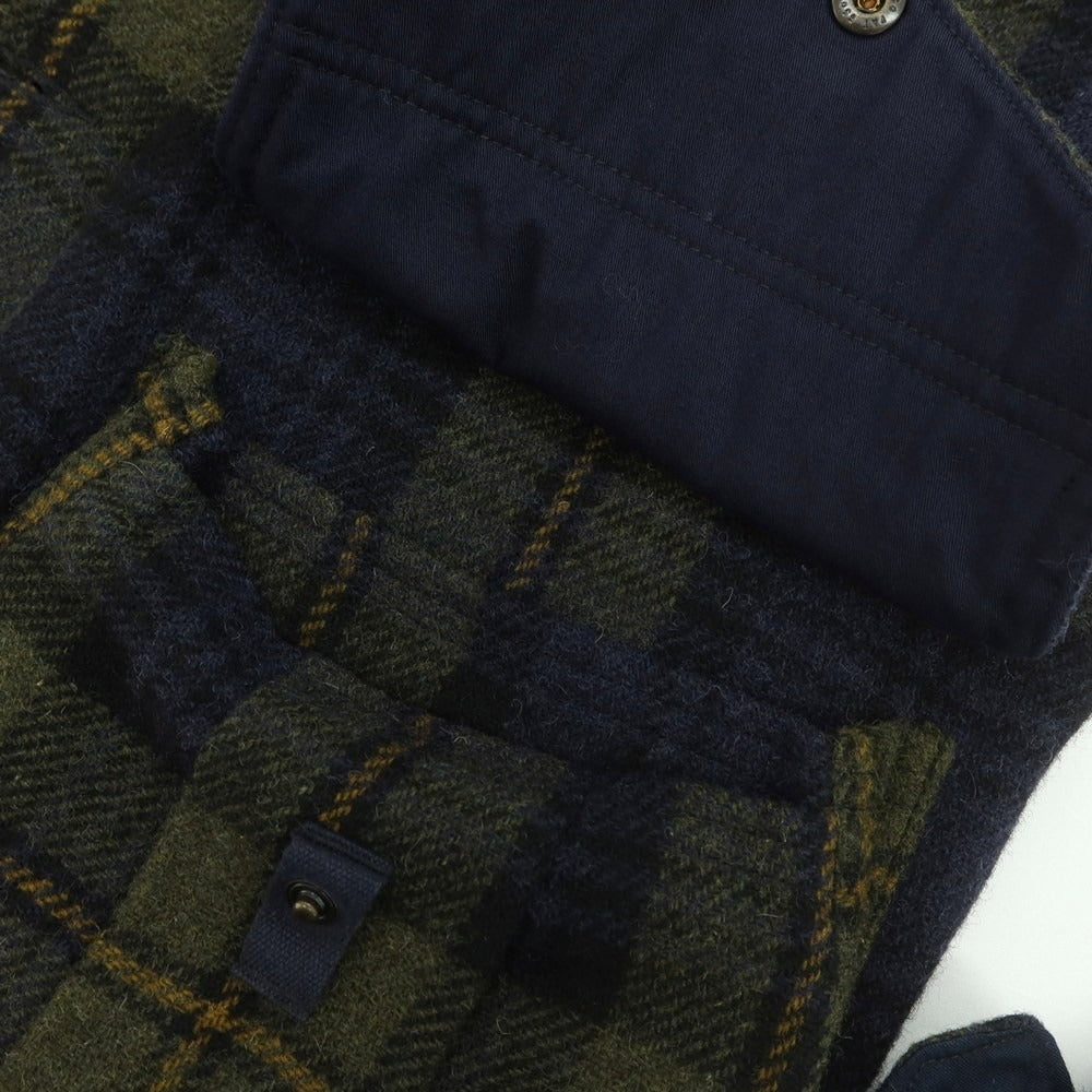 【中古】ポロ ラルフローレン Polo Ralph Lauren ウール チェック フィールドジャケット グリーンxネイビー【 S 】【 状態ランクB 】【 メンズ 】