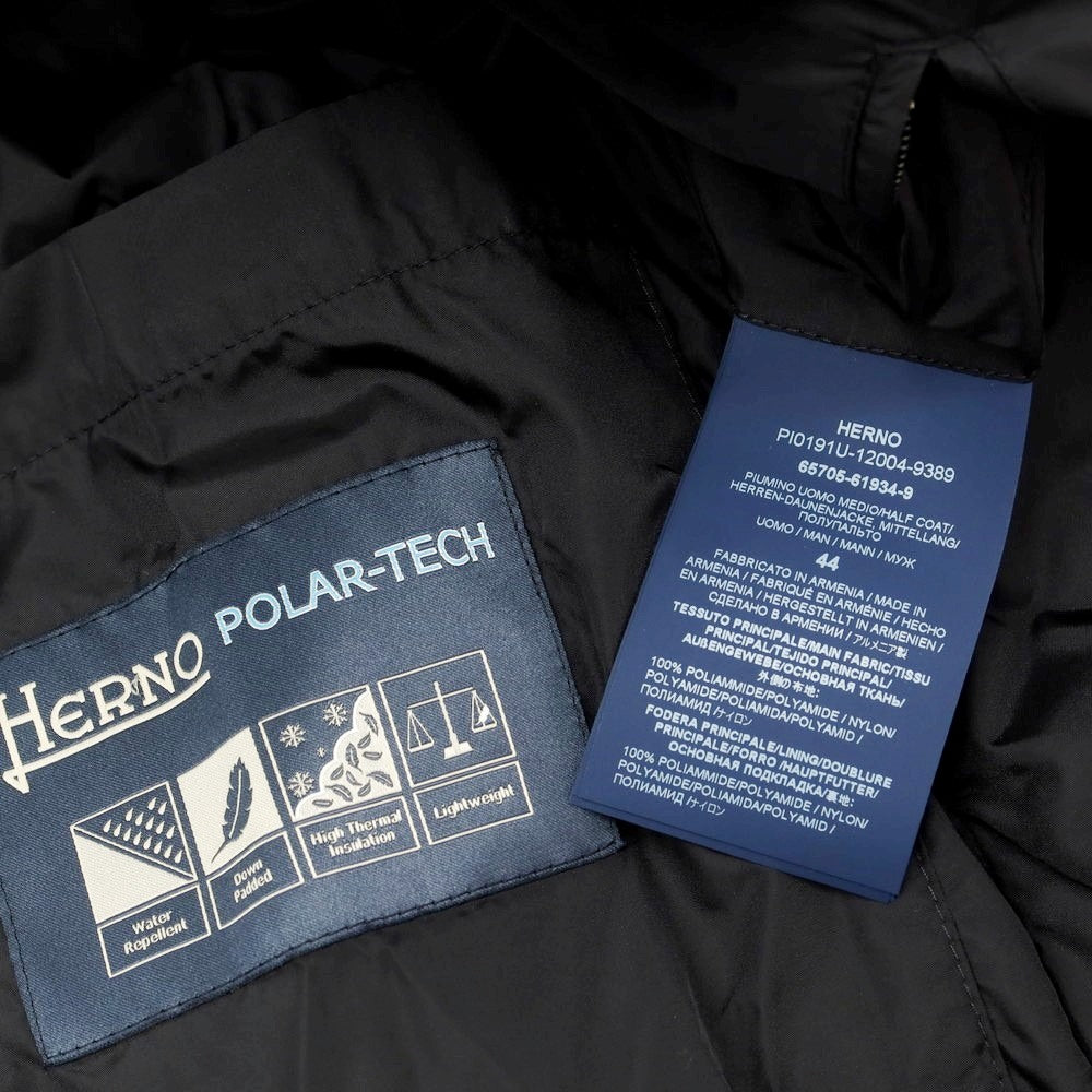 【中古】ヘルノ Herno POLAR TECH フーデッド ダウンコート ブラック【 44 】【 状態ランクB 】【 メンズ 】