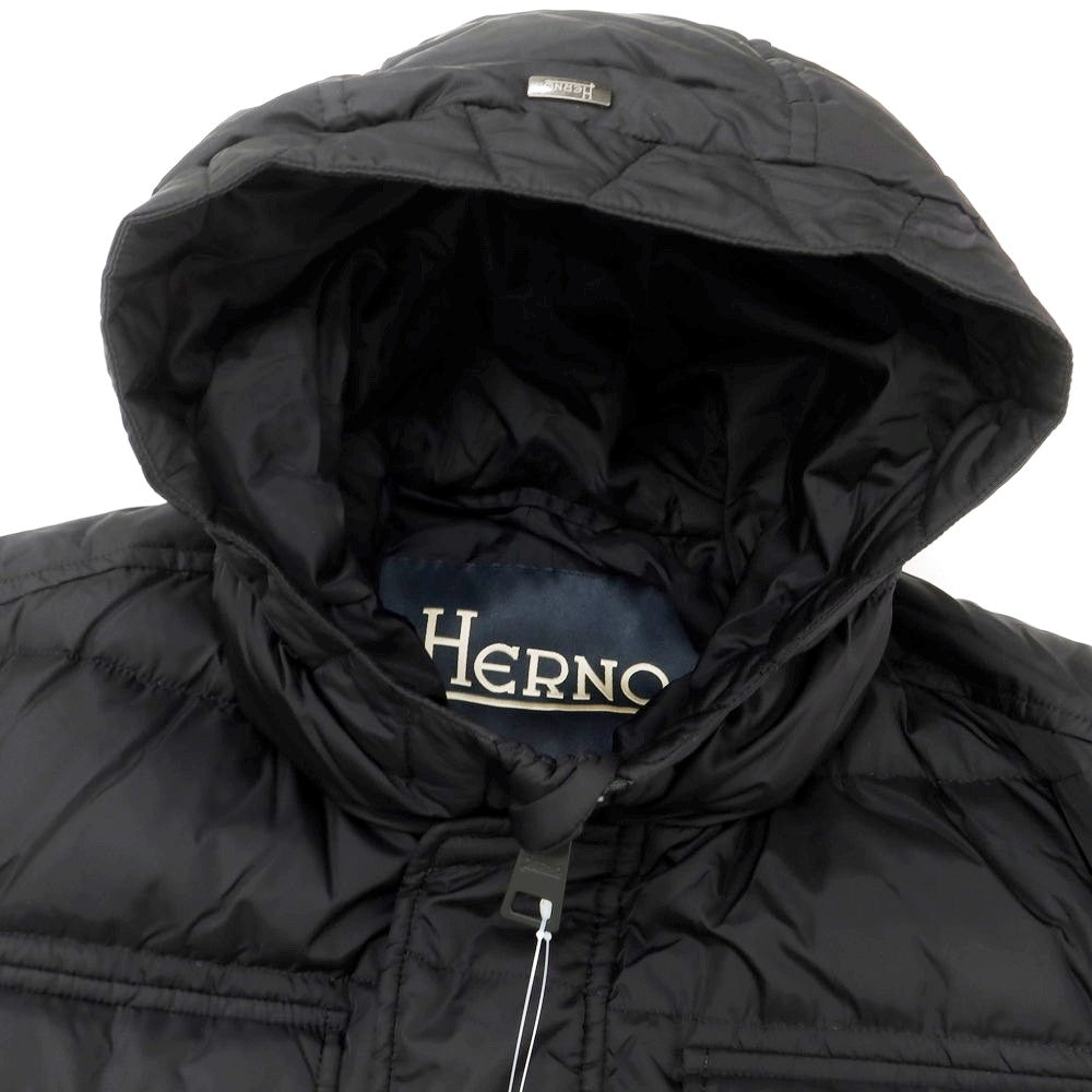 【中古】ヘルノ Herno POLAR TECH フーデッド ダウンコート ブラック【 44 】【 状態ランクB 】【 メンズ 】