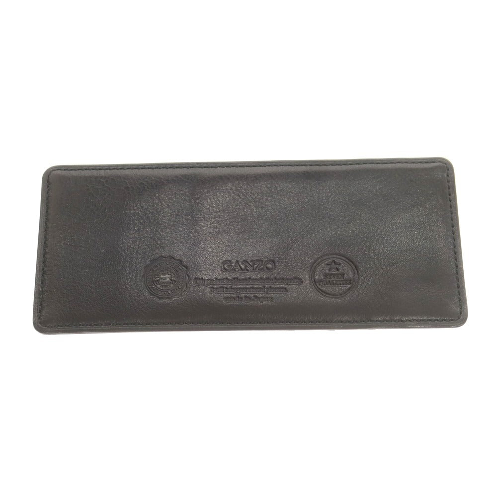 【中古】ガンゾ GANZO レザー カードケース ブラック【 状態ランクB 】【 メンズ 】