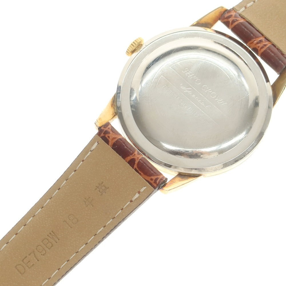 【中古】セイコー SEIKO クラウンスペシャル J14100 アンティーク 腕時計 ゴールドxブラウン【 状態ランクB 】【 メンズ 】
