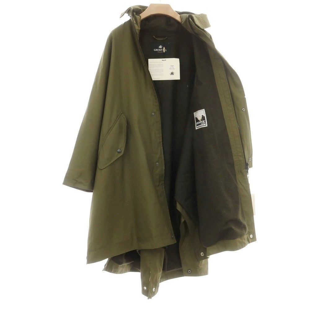 【中古】【未使用】グレンフェル GRENFELL コットン ケープ ポンチョ オリーブ【 FREE 】【 状態ランクS 】【 メンズ 】