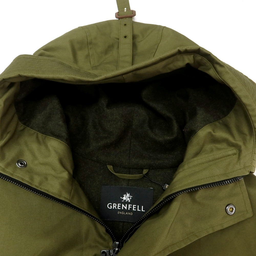 【中古】【未使用】グレンフェル GRENFELL コットン ケープ ポンチョ オリーブ【 FREE 】【 状態ランクS 】【 メンズ 】