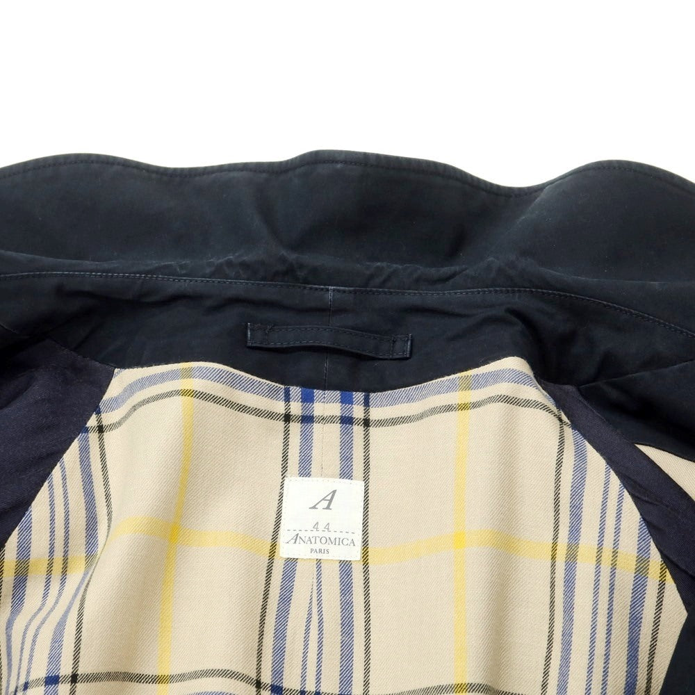 【中古】アナトミカ ANATOMICA ベンタイルコットン ステンカラーコート ダークネイビー【 44 】【 状態ランクC 】【 メンズ 】