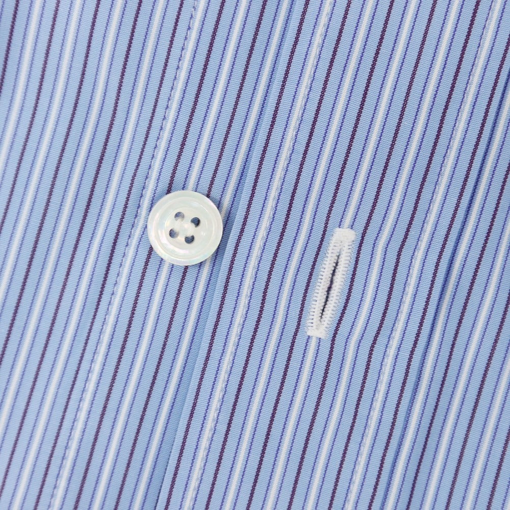 【中古】シャルベ CHARVET コットン ストライプ ドレスシャツ ブルーxホワイト【 37 】【 状態ランクB 】【 メンズ 】