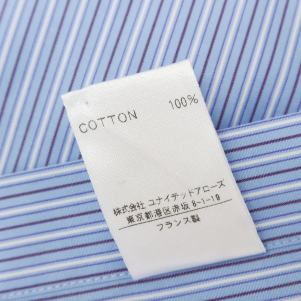 【中古】シャルベ CHARVET コットン ストライプ ドレスシャツ ブルーxホワイト【 37 】【 状態ランクB 】【 メンズ 】