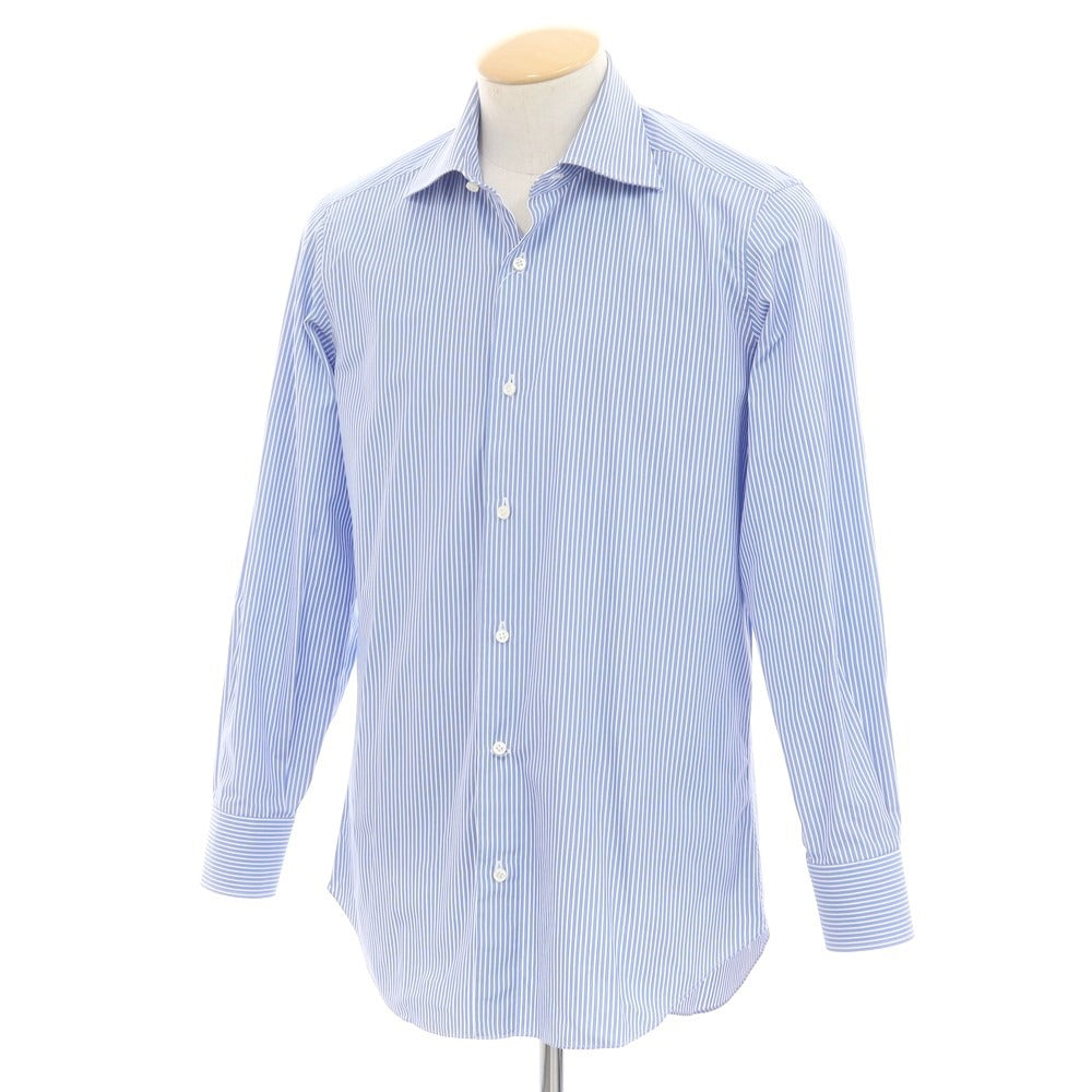 【中古】フライ FRAY コットン ストライプ ドレスシャツ ブルーxホワイト【 38 】【 状態ランクD 】【 メンズ 】